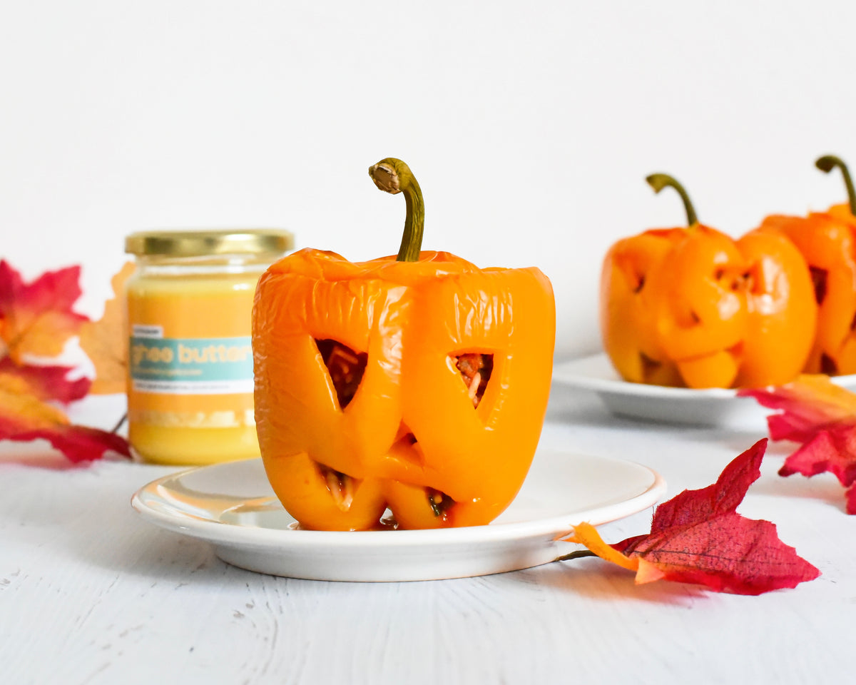 Poivrons farcis Jack O’Lantern
