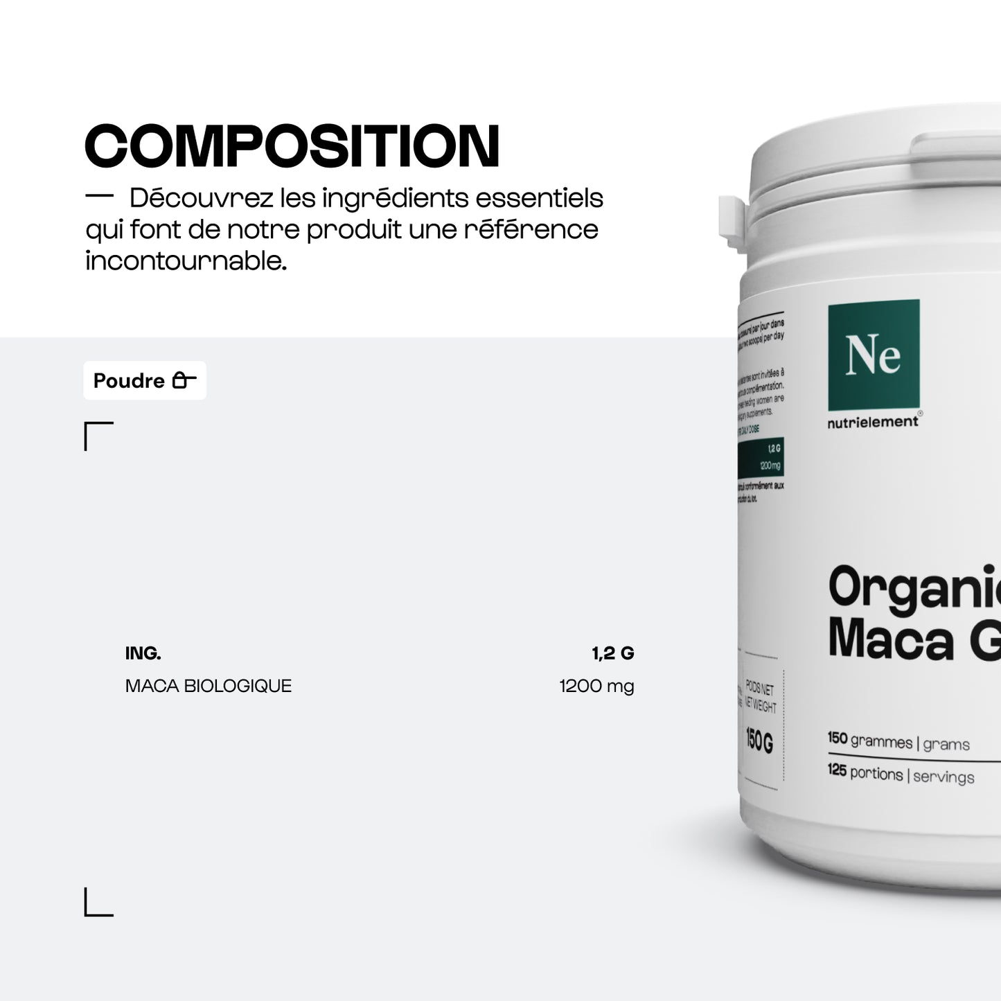 Polvere organica Maca