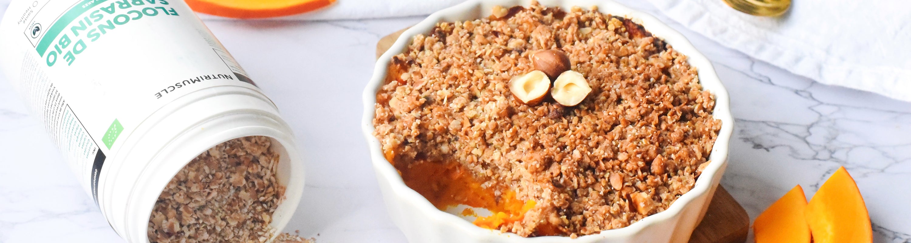 crumble salé sarrasin & potimarron