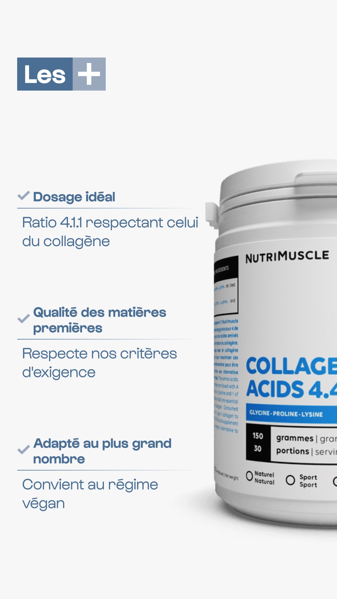 Un aminoacidi di collagene 4.4.1 polvere
