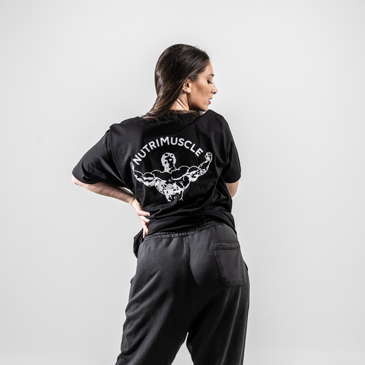 T-shirt nera Nutrimuscle