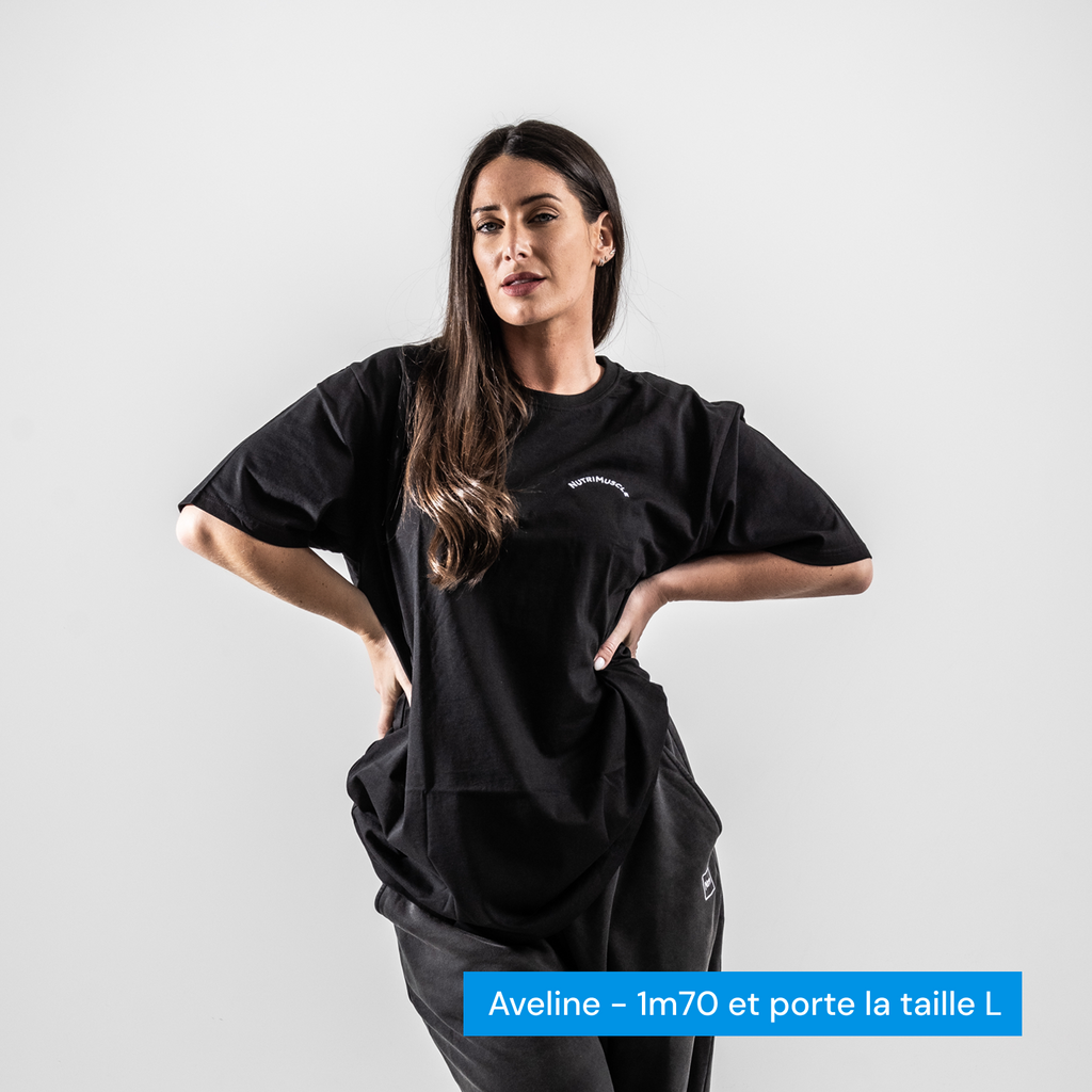 T-shirt nera Nutrimuscle
