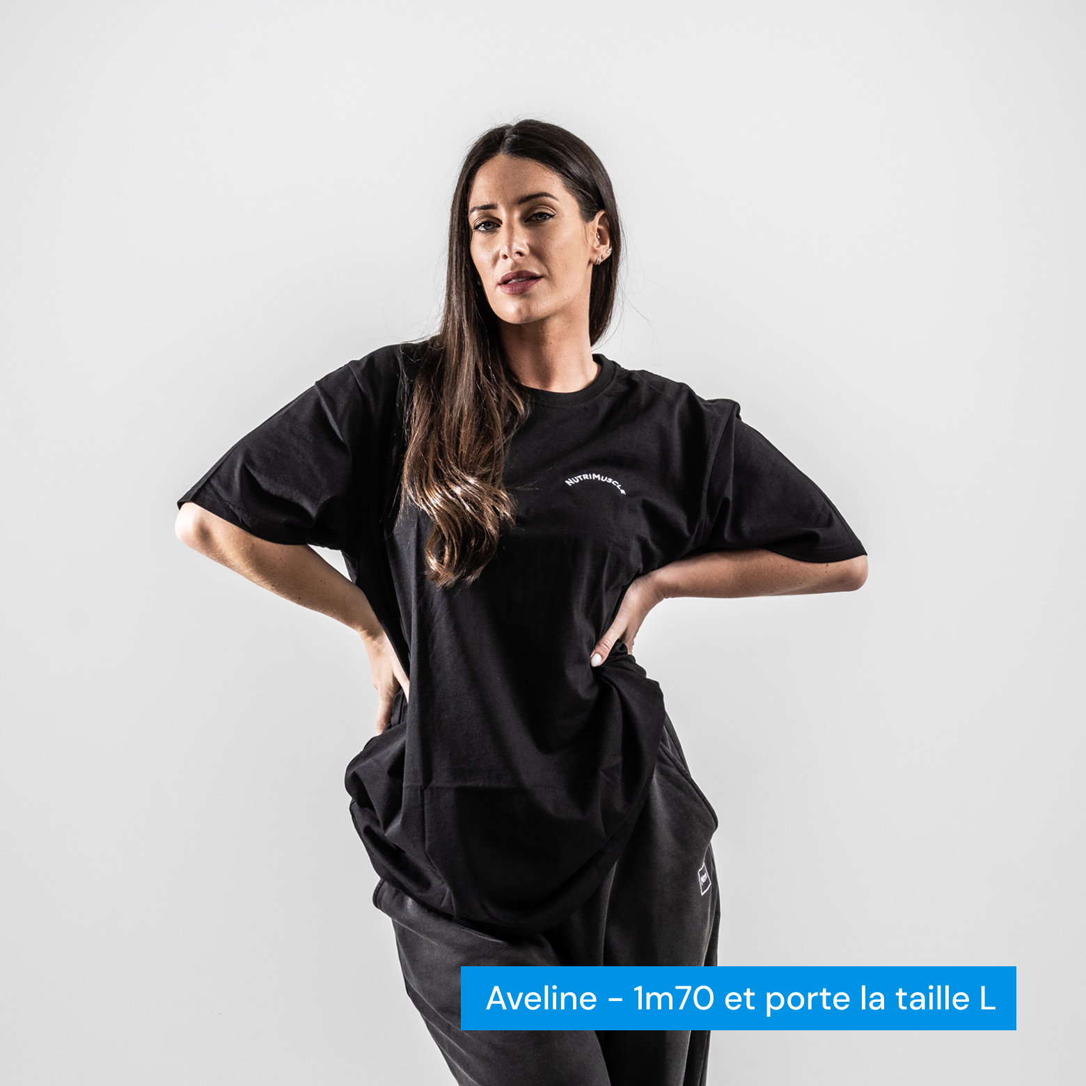 T-shirt nera Nutrimuscle