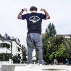 T-shirt nera Nutrimuscle
