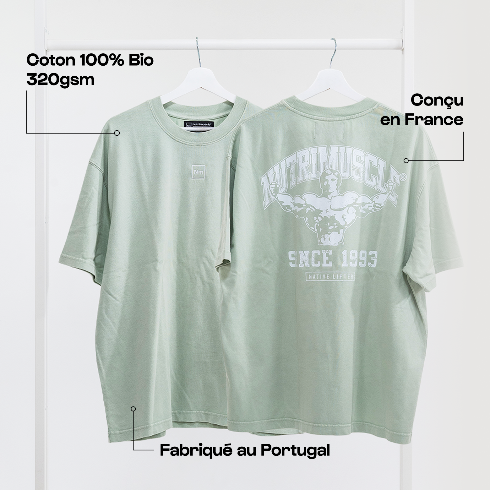 Tee-shirt REBORN Pistache