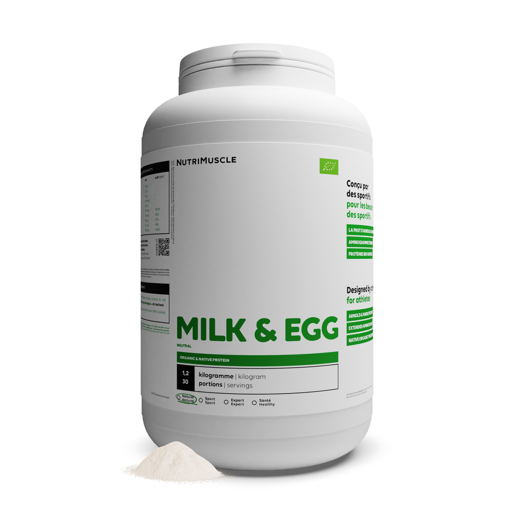 Latte biologico e uovo