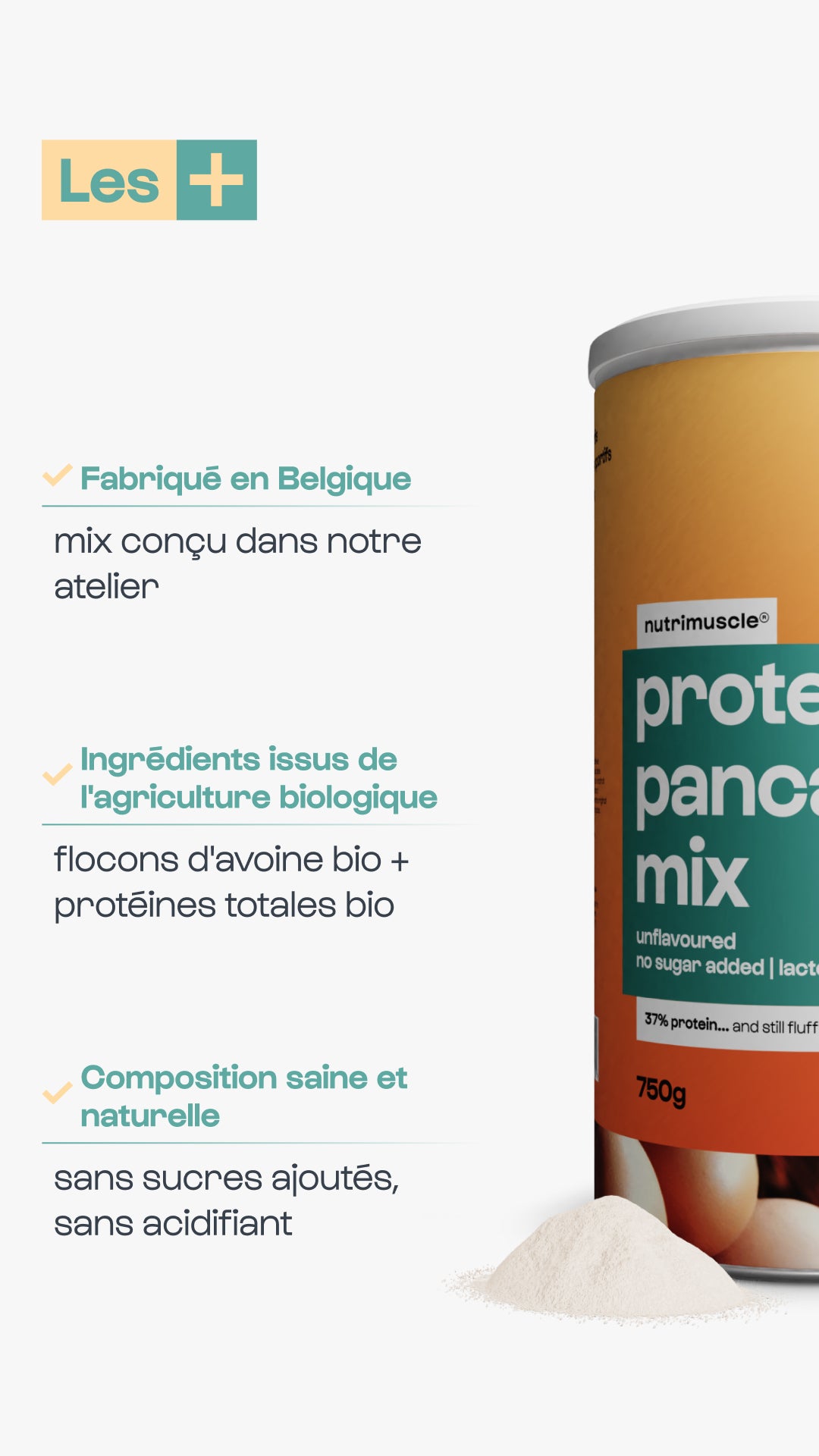 Mix pour pancakes bio - Protéines totales cacao