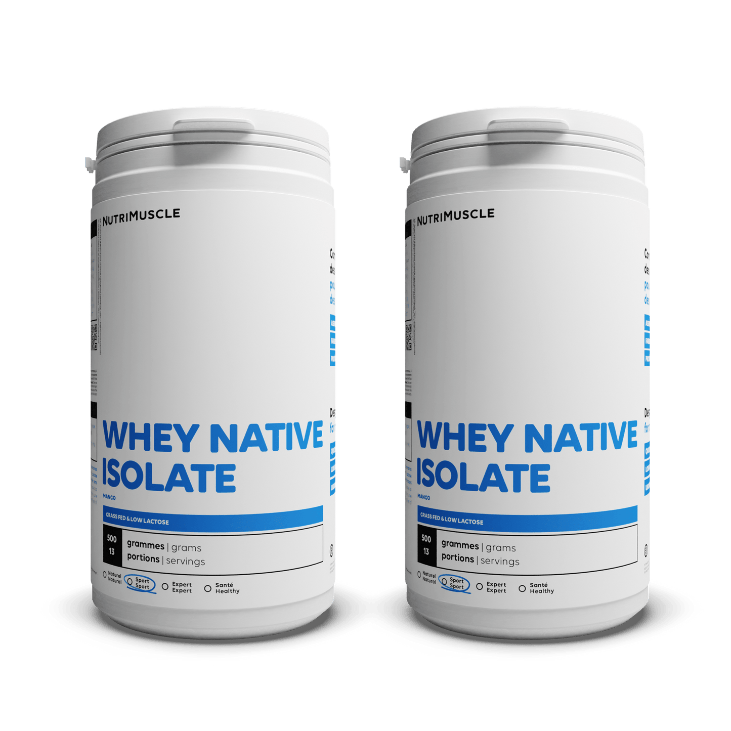 Nutrimuscle Protéines Mangue / 1.00 kg Whey Native Isolate (Low lactose)