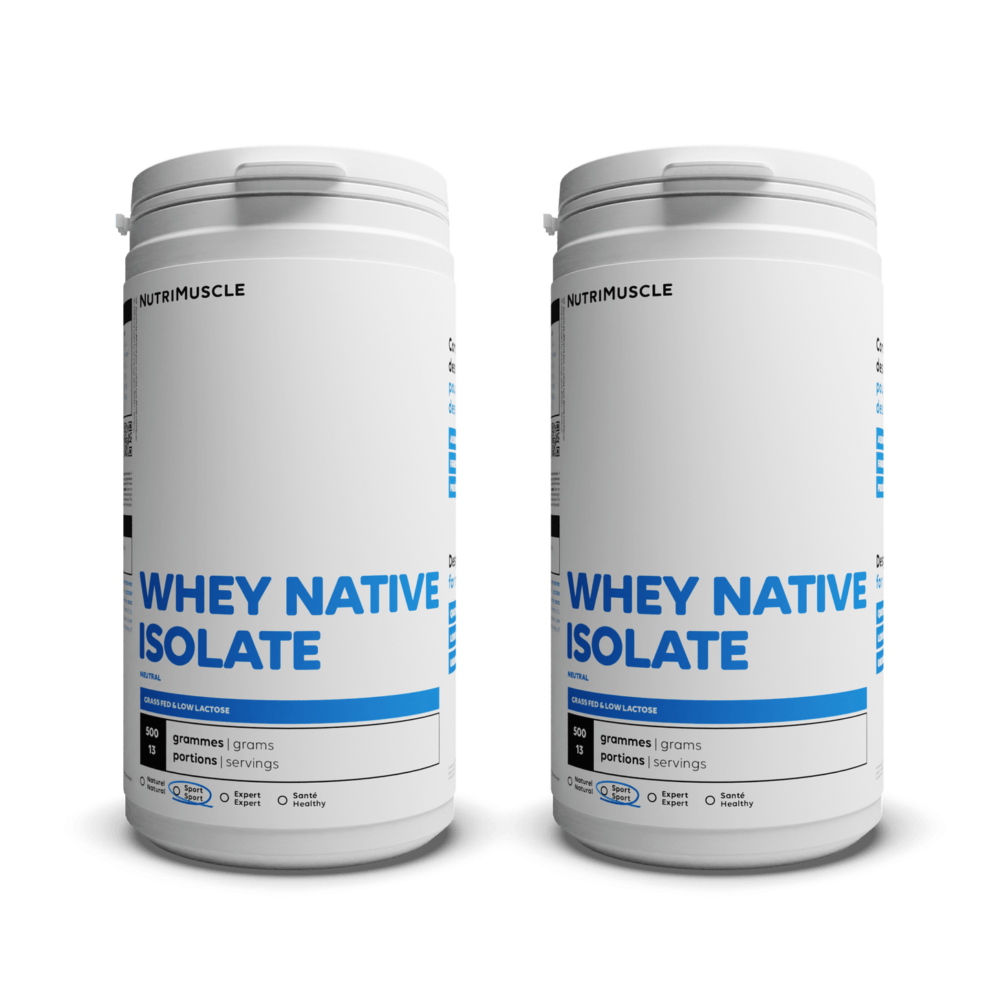 Nutrimuscle Protéines Nature / 1.00 kg Whey Native Isolate (Low lactose)
